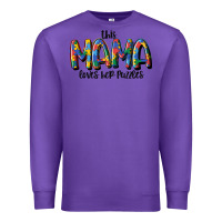 Purple this mama loves her puzzle Premium Sweatshirt - MaliasSmallBusiness