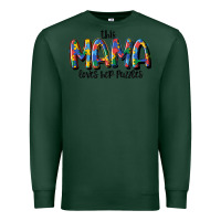 Sports Green this mama loves her puzzle Premium Sweatshirt - MaliasSmallBusiness