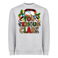 Heather Grey you serious clark Heavyweight Sweatshirt - Zillion Design Studio