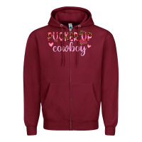 Burgundy pucker up cowboy Zipper Hoodie - JahusDesignShop