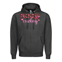 Charcoal Heather pucker up cowboy Zipper Hoodie - JahusDesignShop