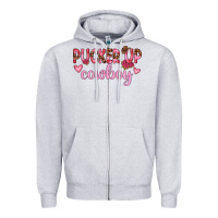 Heather Grey pucker up cowboy Zipper Hoodie - JahusDesignShop