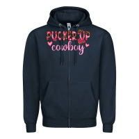 Navy pucker up cowboy Zipper Hoodie - JahusDesignShop