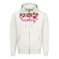 Oatmeal Heather pucker up cowboy Zipper Hoodie - JahusDesignShop
