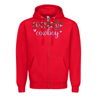 Red pucker up cowboy Zipper Hoodie - JahusDesignShop