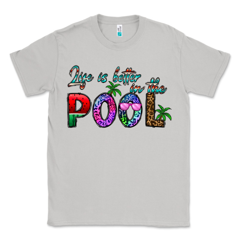 Life Is Better İn The Pool Classic Tee by CowhideDigitalArt | Teevron