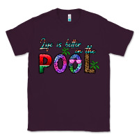 Plum life is better İn the pool Classic Tee - CowhideDigitalArt
