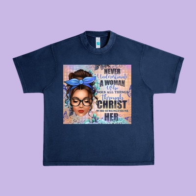 Never Underestimate A Woman Who Does All Things Th Urban Heavy Tee Designed By Texasbilliewilder