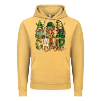 Vintage Mustard camp crew with gnomies Vintage Hoodie - texasbilliewilder