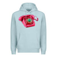 Blue Mist pink telephone Premium Hoodie - AdoDesignShop