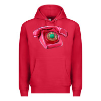 Cardinal pink telephone Premium Hoodie - AdoDesignShop