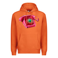Carrot pink telephone Premium Hoodie - AdoDesignShop