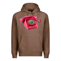 Chestnut pink telephone Premium Hoodie - AdoDesignShop
