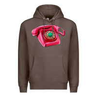 Coffee pink telephone Premium Hoodie - AdoDesignShop
