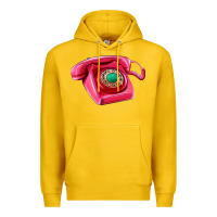 Lemon pink telephone Premium Hoodie - AdoDesignShop