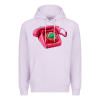 Lilac pink telephone Premium Hoodie - AdoDesignShop