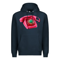Navy pink telephone Premium Hoodie - AdoDesignShop