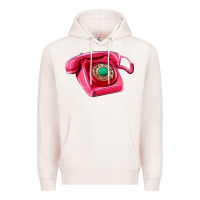 Pale Pink pink telephone Premium Hoodie - AdoDesignShop