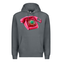 Rock pink telephone Premium Hoodie - AdoDesignShop