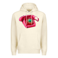 Sandshell pink telephone Premium Hoodie - AdoDesignShop