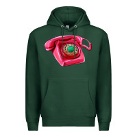 Sports Green pink telephone Premium Hoodie - AdoDesignShop