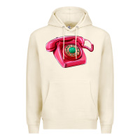 Tofu pink telephone Premium Hoodie - AdoDesignShop