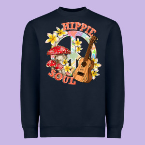 Hippie Soul With Peace Heavyweight Sweatshirt Designed By Texasbilliewilder