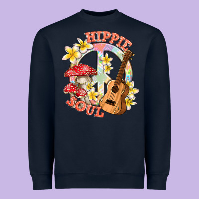 Hippie Soul With Peace Heavyweight Sweatshirt Designed By Texasbilliewilder