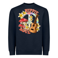 Navy hippie soul with peace Heavyweight Sweatshirt - texasbilliewilder