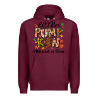 Burgundy little pumpkin with a lot of spice Premium Hoodie - MaliasSmallBusiness