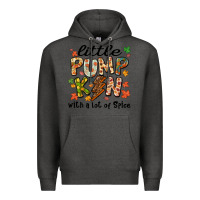 Charcoal Heather little pumpkin with a lot of spice Premium Hoodie - MaliasSmallBusiness