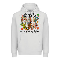 Dove Grey little pumpkin with a lot of spice Premium Hoodie - MaliasSmallBusiness