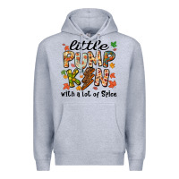 Heather Grey little pumpkin with a lot of spice Premium Hoodie - MaliasSmallBusiness