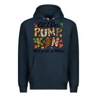 Navy little pumpkin with a lot of spice Premium Hoodie - MaliasSmallBusiness