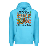 Ocean Blue little pumpkin with a lot of spice Premium Hoodie - MaliasSmallBusiness