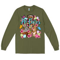 Army Green Easter Day He lives Long Sleeve Tee - OliviaCreatesArt