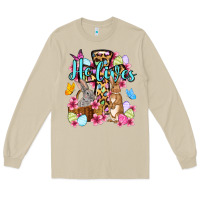 Mushroom Easter Day He lives Long Sleeve Tee - OliviaCreatesArt