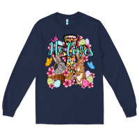 Navy Easter Day He lives Long Sleeve Tee - OliviaCreatesArt
