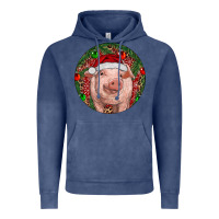 Vintage Denim Pig Christmas Vintage Hoodie - RanaPortraitStore