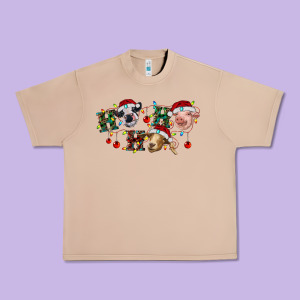 Hohoho Farm Animals Urban Heavy Tee Designed By Ranaportraitstore