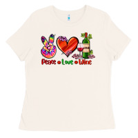 Bone peace love wine Ladies Tee - AdoDesignShop