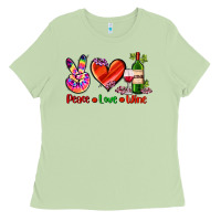 Matcha peace love wine Ladies Tee - AdoDesignShop