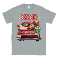 Heather Grey valentine's day truck farm animals cupid xoxo Classic Tee - FaDigitalArtStudio