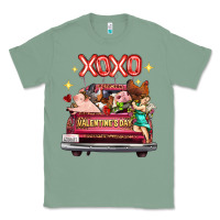 Sage valentine's day truck farm animals cupid xoxo Classic Tee - FaDigitalArtStudio
