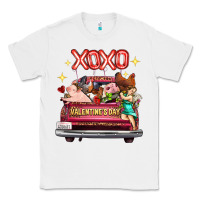 White valentine's day truck farm animals cupid xoxo Classic Tee - FaDigitalArtStudio