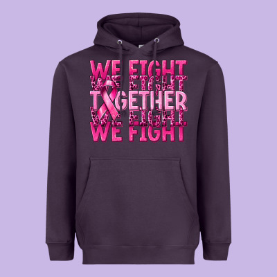 Together We Fight Cancer Heavyweight Hoodie Designed By Nancycooperartshop