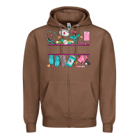 Chestnut nurse elements with costom name Zipper Hoodie - AdoDesignShop