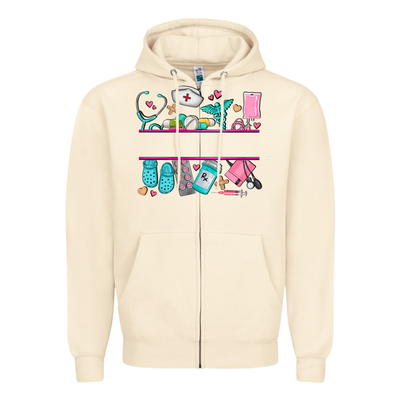 Nurse Elements With Costom Name Zipper Hoodie by AdoDesignShop | Teevron