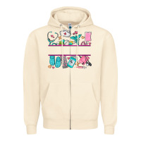 Sandshell nurse elements with costom name Zipper Hoodie - AdoDesignShop