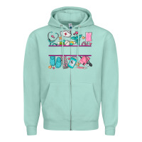 Seafoam nurse elements with costom name Zipper Hoodie - AdoDesignShop